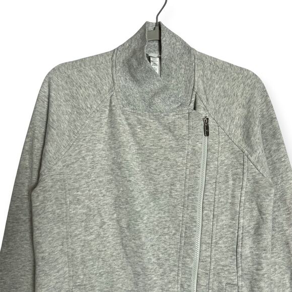 Lululemon Back to It Wrap Jacket SIZE 4 Heathered Gray Fleece Sweatshirt - Picture 7 of 11